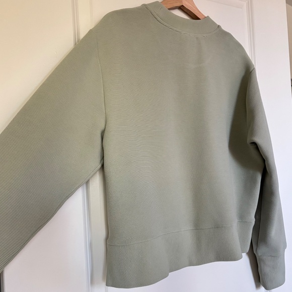 VARLEY Manning Med Lg Sweatshirt Side Zippers Crew Neck Ribbed Green Small - Picture 9 of 13